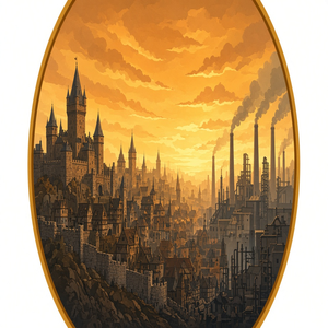 Original illustrative art for Forge of Empires